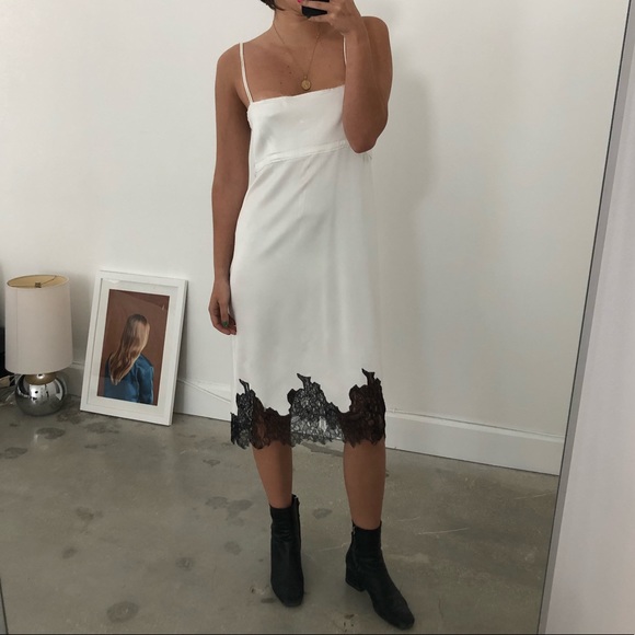 white slip dress zara